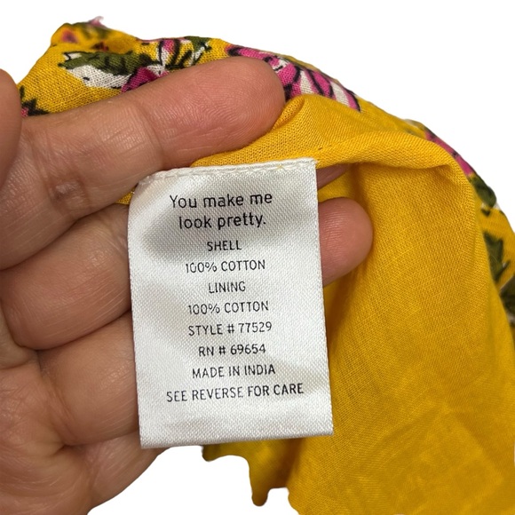 Rahi Del Sole Chiara Mini Dress in Yellow Floral Size Small - Picture 12 of 15